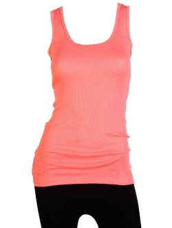 Sofra Women's 100% Cotton Racerback Tank Top