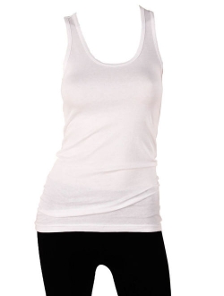 Sofra Women's 100% Cotton Racerback Tank Top