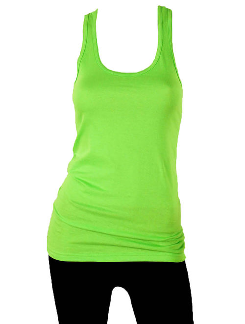 Sofra Women's 100% Cotton Racerback Tank Top