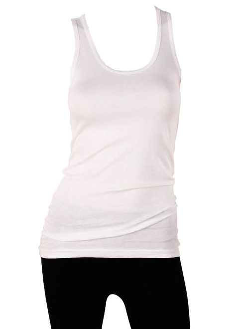 Sofra Women's 100% Cotton Racerback Tank Top