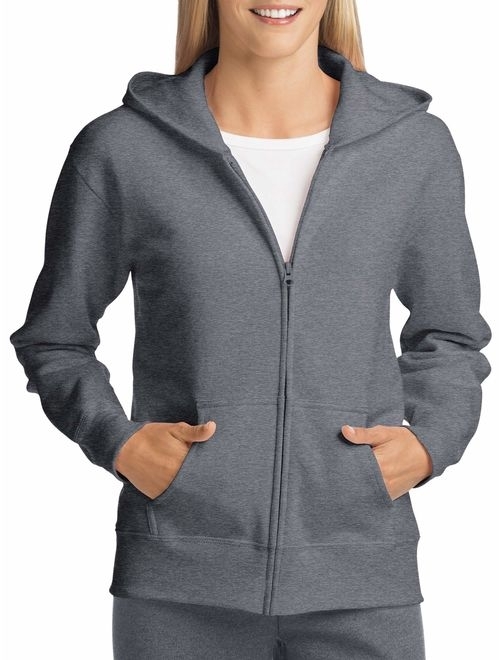 Hanes Athleisure ComfortSoft EcoSmart Women's Full-Zip Hoodie Sweatshirt