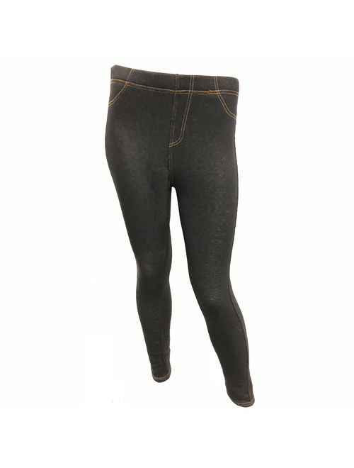 Left Cheek Petite Jeggings- Black