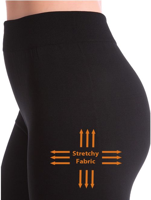 4-Pack Warm Fleece Lined Thick Brushed Full Length Leggings Thights