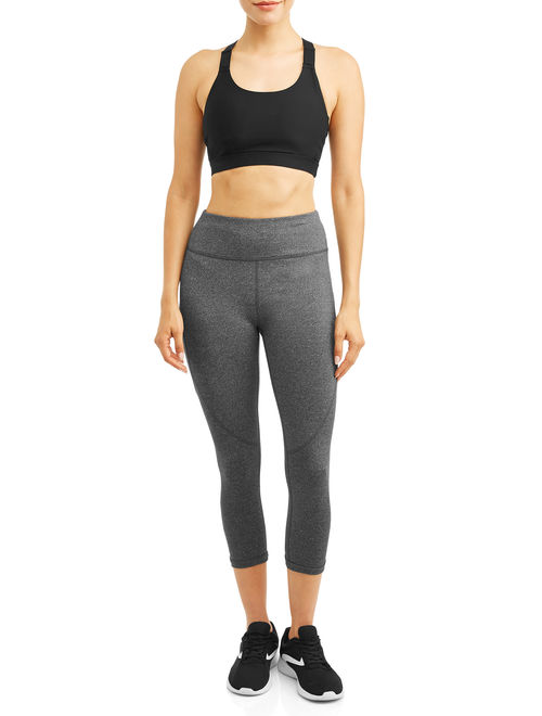 Avia Women's Active Capri Legging with Strappy Detail