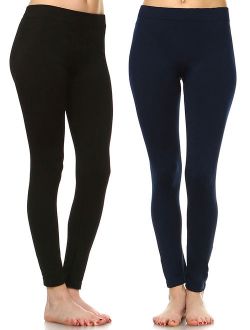 Women's Pack of 2 Solid Leggings