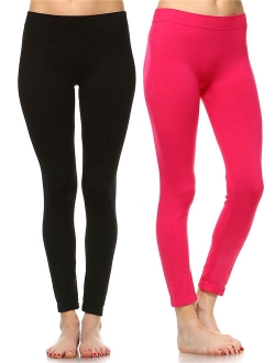 Women's Pack of 2 Solid Leggings