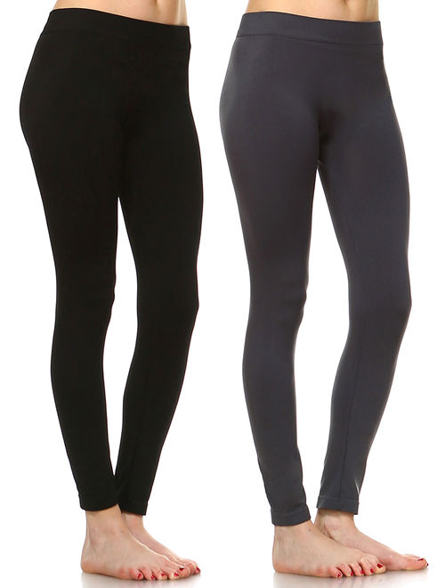 Women's Pack of 2 Solid Leggings