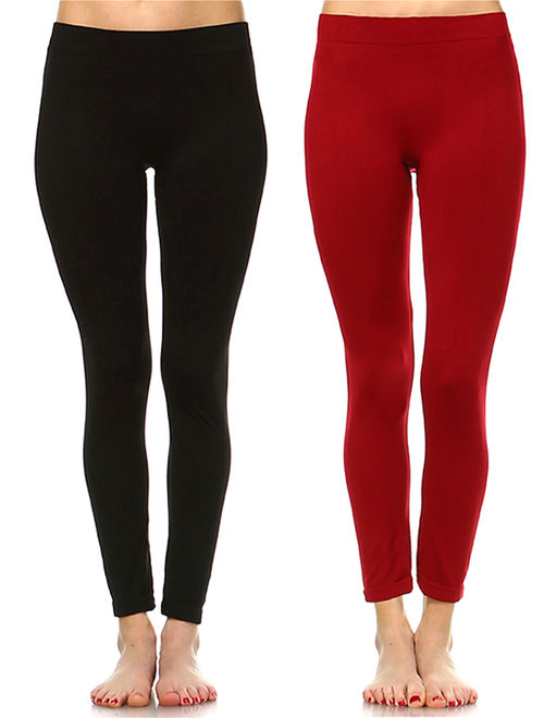 Women's Pack of 2 Solid Leggings