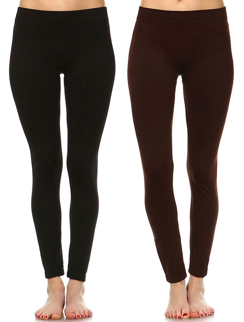 Women's Pack of 2 Solid Leggings