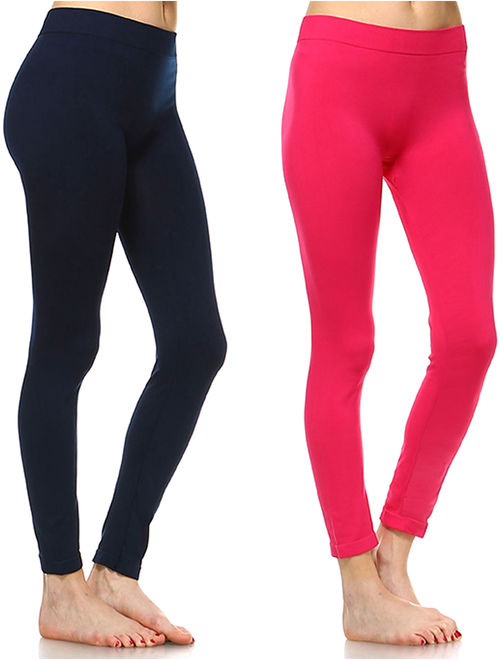 Women's Pack of 2 Solid Leggings