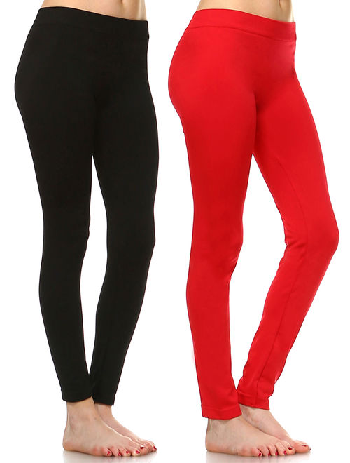 Women's Pack of 2 Solid Leggings