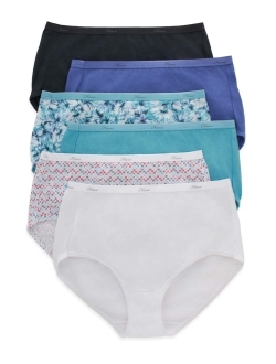 Women's Cool Comfort Cotton Brief Underwear, 6-Pack