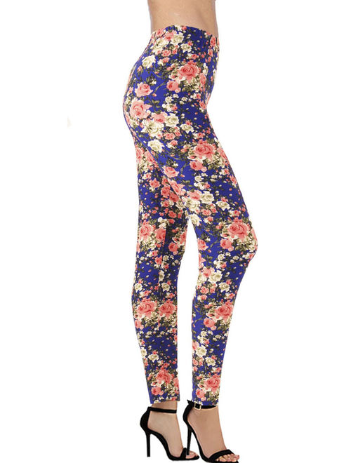 LAVRA Women's Ultra Soft Graphic printed Floral Fashion Leggings