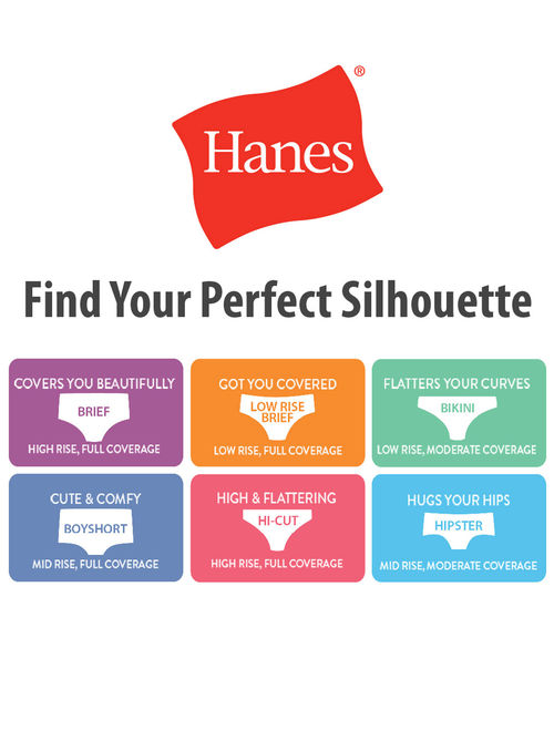 Hanes Women's Cotton Brief Panties 10 Pack