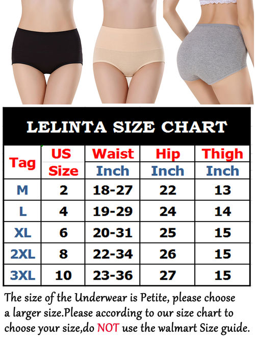 Womens Plus Size Cotton Briefs High Waist Underwear Tummy Control C Section Recovery Soft Stretch Cotton Hipster Brief Panties Underwear - 4 Pack