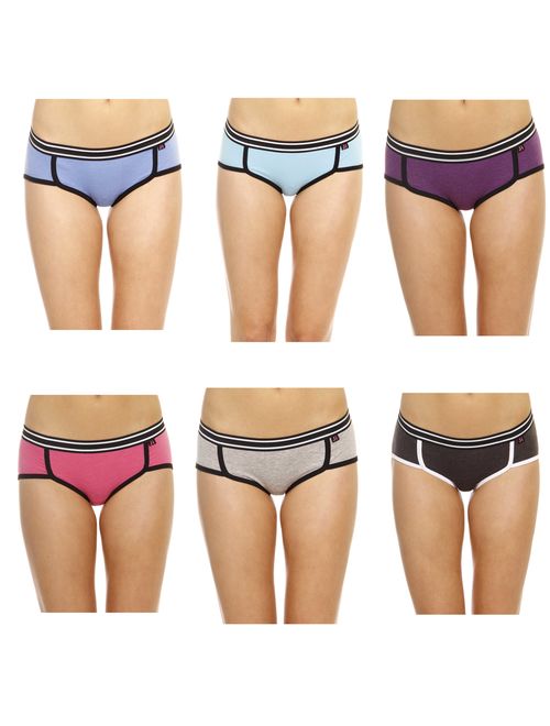 Just Intimates Cotton Panties / Bikini Underwear (Pack of 6)