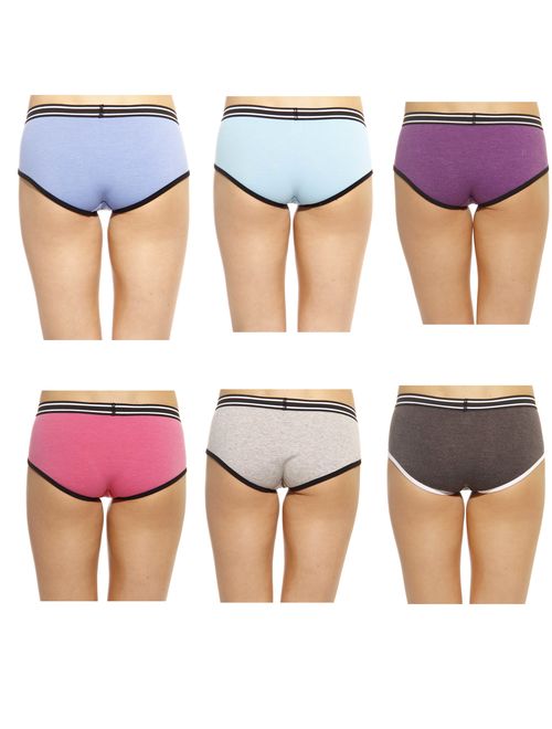 Just Intimates Cotton Panties / Bikini Underwear (Pack of 6)