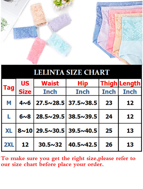 LELINTA Women's Best Fitting Panties Briefs 4 Pack, Soft Cotton