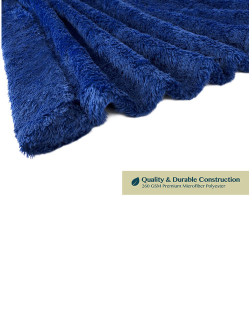 Premium Womens Plush Soft Robe by PAVILIA | Fluffy, Warm, Sherpa Fleece Bathrobe (S/M, Blue)