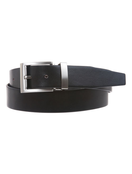 Men's 1 1/4 Inch (34 mm) Top Grain Cowhide Plain Leather Belt with Nickel Free Clamp Buckle