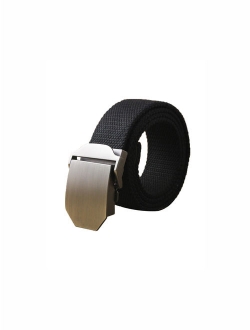 Men's Adjustable Holeless Canvas Automatic Buckle Belt Width 1 1/2"