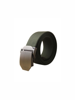 Men's Adjustable Holeless Canvas Automatic Buckle Belt Width 1 1/2"