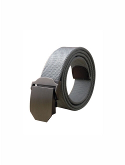 Men's Adjustable Holeless Canvas Automatic Buckle Belt Width 1 1/2"