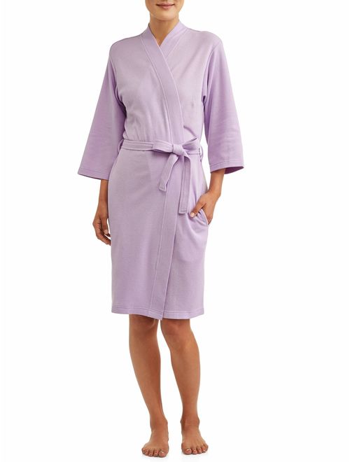 Lissome Women's and Women's Plus Waffle Wrap Robe