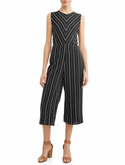 Women's Sleeveless Stripe Jumpsuit