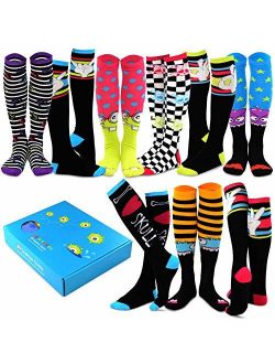 TeeHee Special (Holiday) Women Knee High 9-Pair Socks with Gift Box (Halloween)