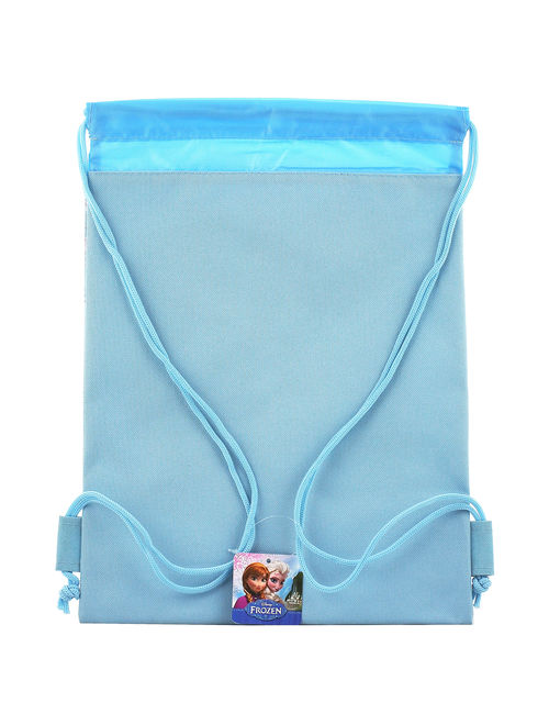 Disney Frozen Elsa Anna and Olaf Light Blue Drawstring Bag