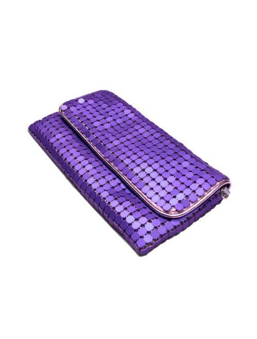 Chic Lightweight Metal Mesh Flap Clutch Evening Bag