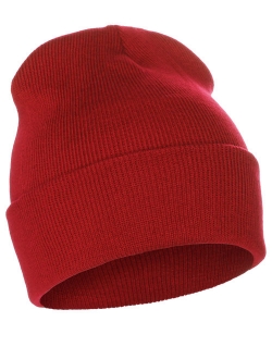 Classic Plain Cuffed Beanie Winter Knit Hat Skully Cap, Unisex Toboggan Hat