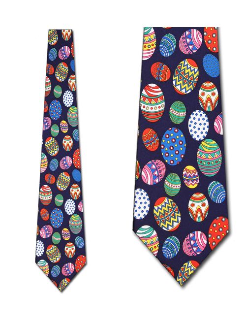 Easter Egg Allover (Navy) Necktie Mens Tie