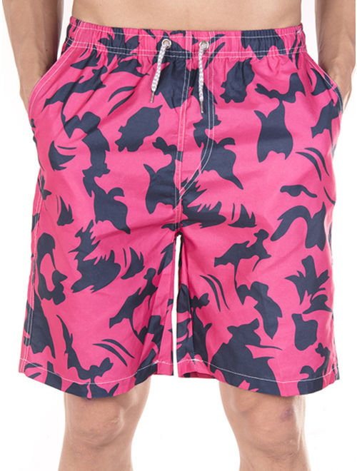 Buy LELINTA Mens Swim Trunks Board Shorts Bathing Suits Elastic Waist  Drawstring Blue/ Red, Up Size To 4X-Large online