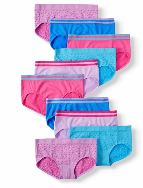 Buy Athletic Works Girls Underwear, 10 Pack Seamless Briefs (Little Girls &  Big Girls) online