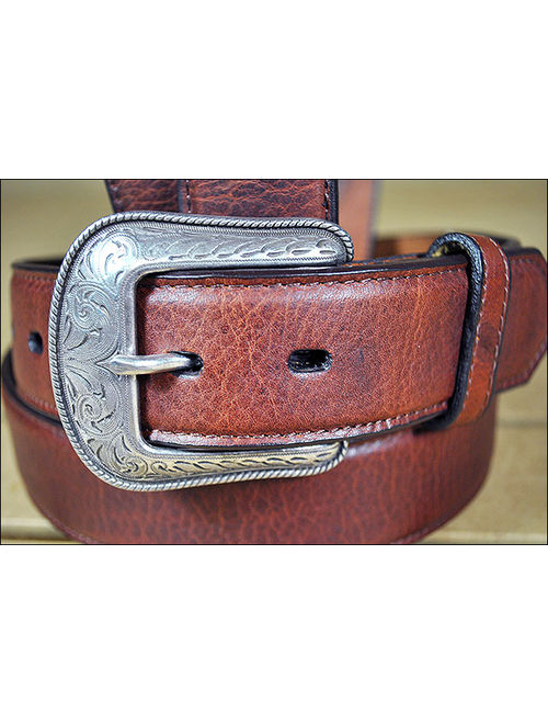 3D 32 x 1 1/2 INCH MEN'S WESTERN BASIC DARK BROWN LEATHER BELT REMOVABLE BUCKLE