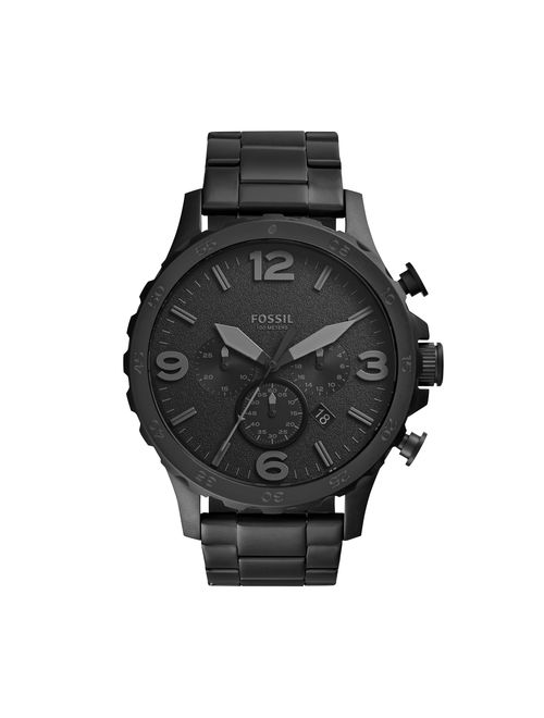 Fossil Men's Nate Chronograph Black Stainless Steel Watch (Style: JR1401)