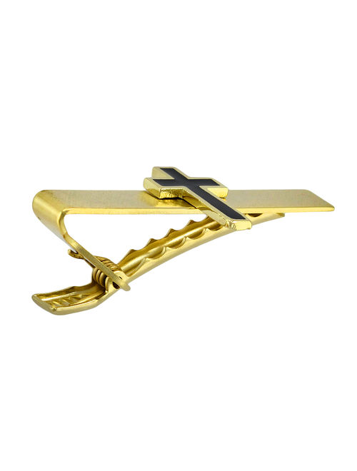 Gold Plated Christian Cross Tie Bar Clip Business