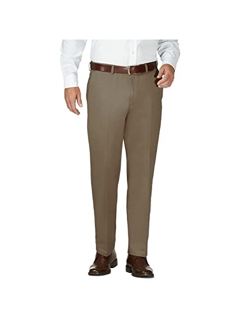 Haggar Men's Work to Weekend Hidden Expandable Waist No Iron Flat Front Pant