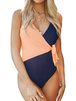 Women's Stay Young Stripe One-Piece Swimsuit Beach Swimwear