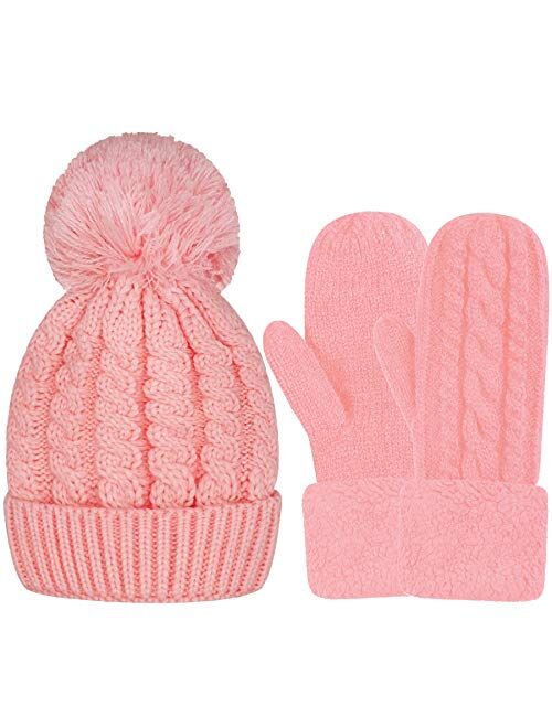 Women's Winter Gloves Warm Lining Mittens- Cozy Wool Knit Thick Gloves Novelty Mittens Winter Cold Weather Accessories