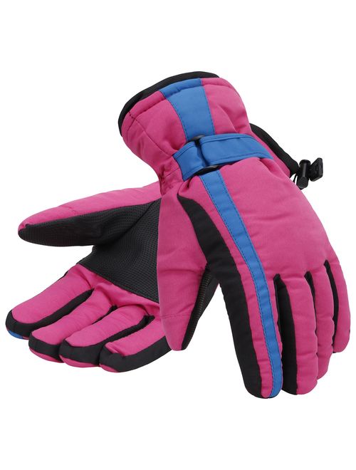 Simplicity Women's Thinsulate Insulated Lined Waterproof Outdoors Ski Gloves