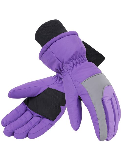 Simplicity Women's Thinsulate Insulated Lined Waterproof Outdoors Ski Gloves