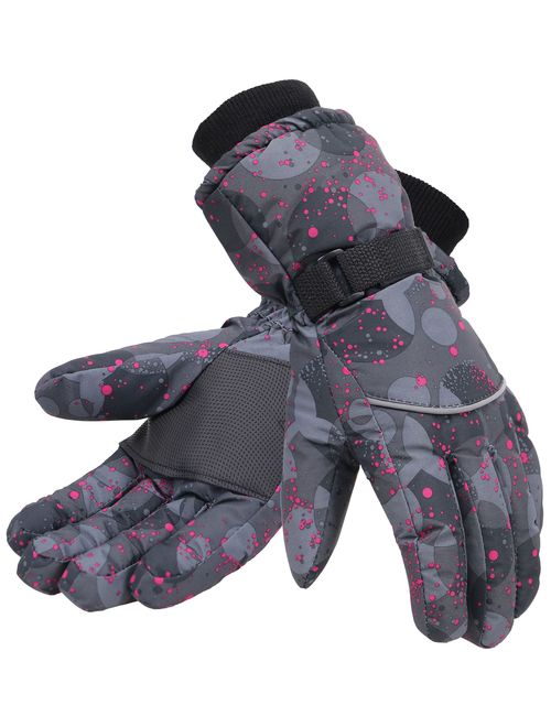 Simplicity Women's Thinsulate Insulated Lined Waterproof Outdoors Ski Gloves