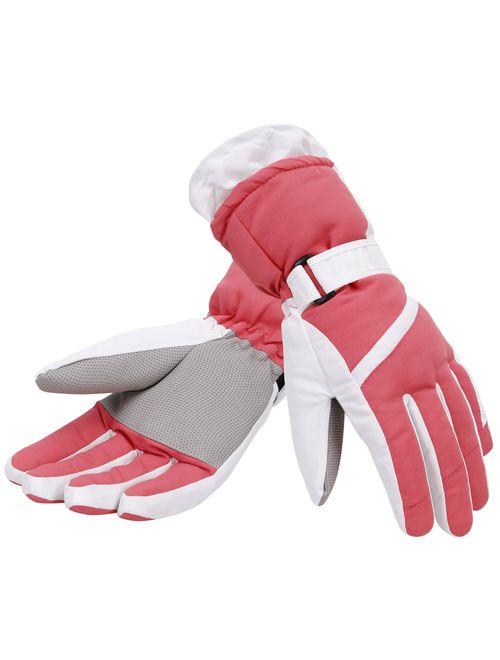 Simplicity Women's Thinsulate Insulated Lined Waterproof Outdoors Ski Gloves