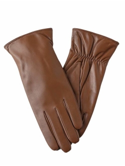 Super-soft Leather Winter Gloves for Women Full-Hand Touchscreen Warm Cashmere Lined Perfect Appearance