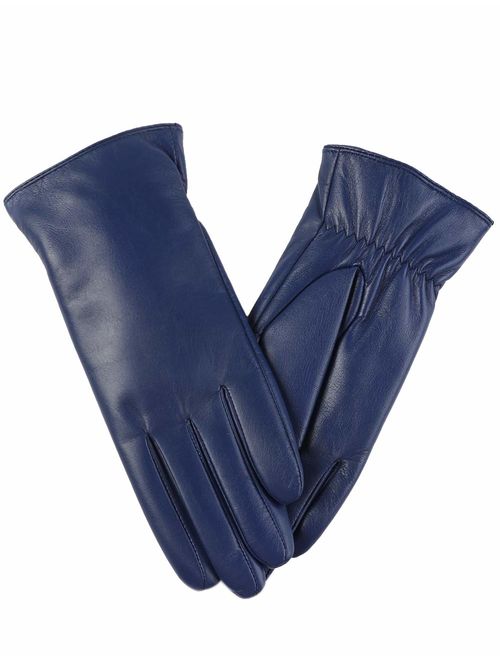 Super-soft Leather Winter Gloves for Women Full-Hand Touchscreen Warm Cashmere Lined Perfect Appearance