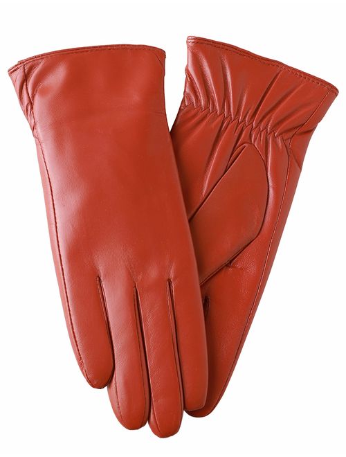 Super-soft Leather Winter Gloves for Women Full-Hand Touchscreen Warm Cashmere Lined Perfect Appearance