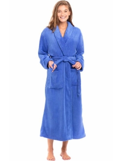 Women's Warm Fleece Robe, Long Plush Bathrobe